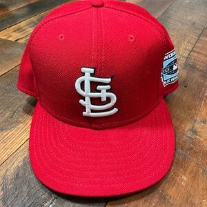 St. Louis Cardinals 2006 World Series Red Wool 59FIFTY Fitted Hat Size 7 5/8